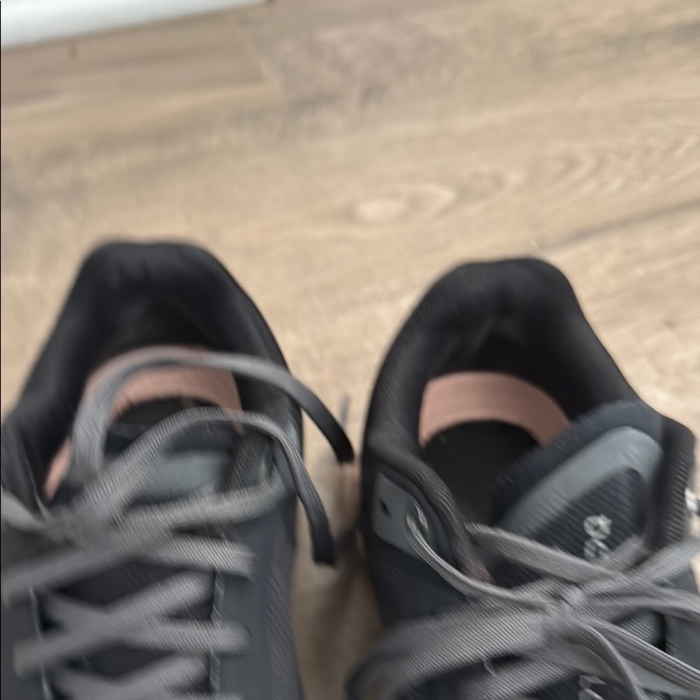 On Running Black and Gray Sneakers with Cushioned Sole